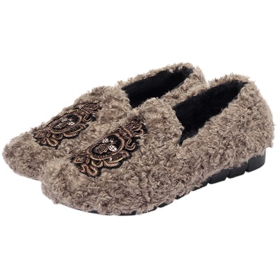 秋冬季平底网红保暖加厚