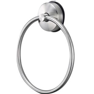 TISION挂毛巾架免打孔吸盘式晾毛巾环卫生间挂架厕所浴室手巾架