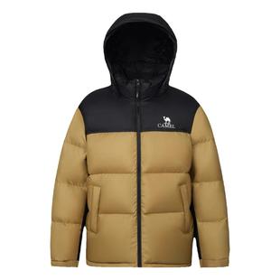 骆驼男装羽绒服男秋冬季2025新款连帽加厚抗寒防泼水防风面包服