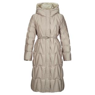 简爱诺香槟色过膝长款轻量180克以上90白鹅绒羽绒服JA078624YR