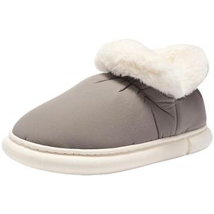 男鞋冬季新款男士时尚家居鞋保暖绒里舒适套脚雪地靴男棉鞋