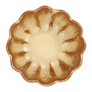 味碟粗陶日式餐具复古风创意家用特色餐厅个性圆形菜碟烧烤调味碟