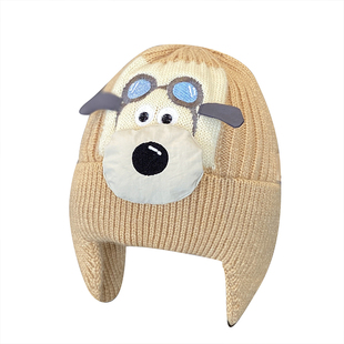 宝宝帽子冬季韩系可爱针织护耳帽秋冬男童保暖加厚婴幼儿毛线帽冬