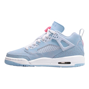 Nike耐克女鞋JORDAN SPIZIKE大童运动鞋白蓝复古老爹鞋HJ7824-400