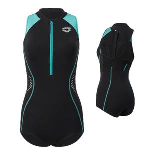 arena阿瑞娜女新浪潮防晒凉感显瘦舒适连体无袖三角泳衣