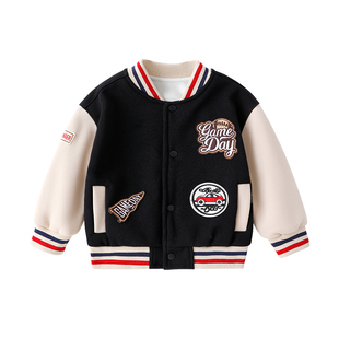 婴儿外套春秋冬款男宝宝秋季加绒衣服儿童外套秋装上衣棒球服秋季