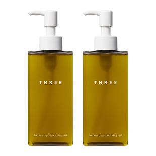 【自营】THREE卸妆油185ml*2瓶装温和卸妆天然奢养温和不刺激正品