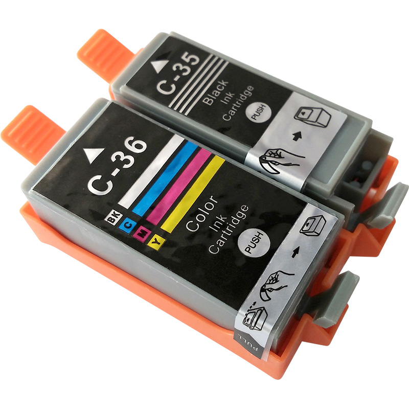 适用兼容佳能iP110便携式打印机墨盒PGI-35BK国产墨盒CLI-36C彩色填充墨盒TR150 iP100 tr160非佳能canon原装