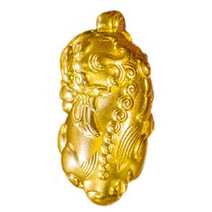 金米黄金扭头招财貔貅钱到家足金霸王貔貅吞金兽吊坠新年春节礼物