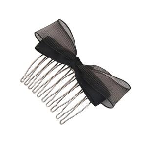 蝴蝶结插梳发夹韩版发梳前额倒插梳后脑勺侧边刘海碎发神器头饰品