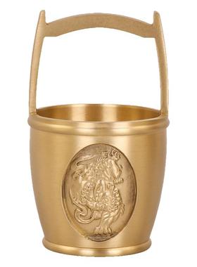 纯铜一桶金摆件米缸招财聚宝盆桶