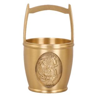 纯黄铜一桶金摆件米缸招财聚宝盆小水桶客厅装饰开业乔迁新居礼物