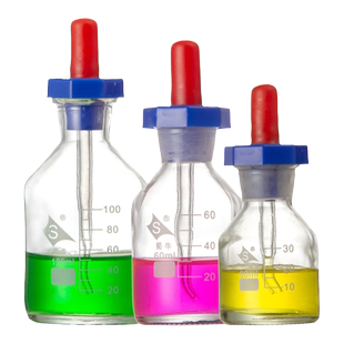 蜀牛玻璃滴瓶棕色滴瓶30 60 125ml 滴瓶附胶帽 白色棕色玻璃点滴瓶 胶头滴管 玻璃英式滴瓶 刻度滴瓶实验室用