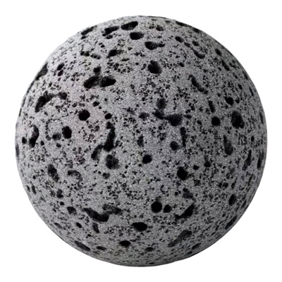 天然火山岩黑洞石圆球石头摆件异形工艺品家居摆件装饰香薰扩香石