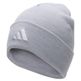 阿迪达斯男女针织帽冬季新款灰纯色冷帽美式复古毛线帽情侣运动帽