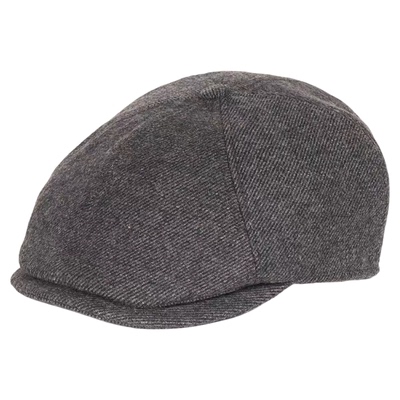 英国 Barbour Claymore 六片式贝雷帽羊毛混纺帽平顶鸭舌帽百搭