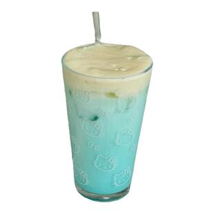 哈喽小猫|可爱卡通ins风少女心kt水杯大容量加厚玻璃杯冷饮果汁杯