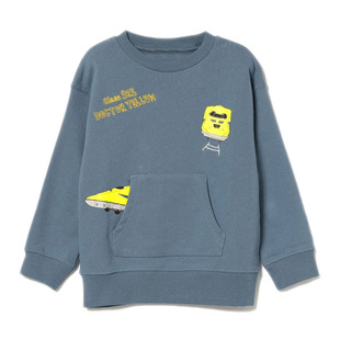 出口日本儿童汽车棉圈上衣立体口袋男女童卫衣春秋冬宝宝套头上衣