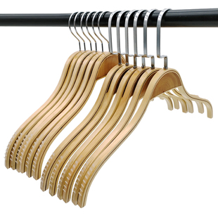 服装店专用女装木头防滑衣架童装木裤夹无痕实木衣架男士木质衣撑
