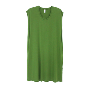 轩靓睡裙女夏季薄款莫代尔棉无袖背心中长裙高级感睡衣时尚家居服