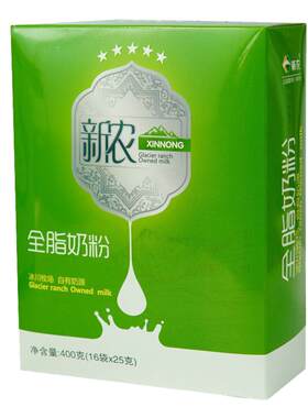 新农全脂奶粉400g盒装独立小包装