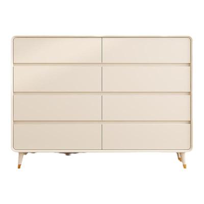 奶油风八斗柜大容量储物柜实木抽屉收纳柜卧室床尾置物五六斗柜子