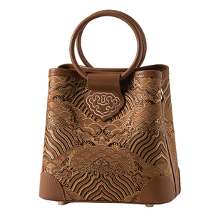 2026年新款新中式国风云锦手提包江崖海水纹女士包送长辈妈妈礼物