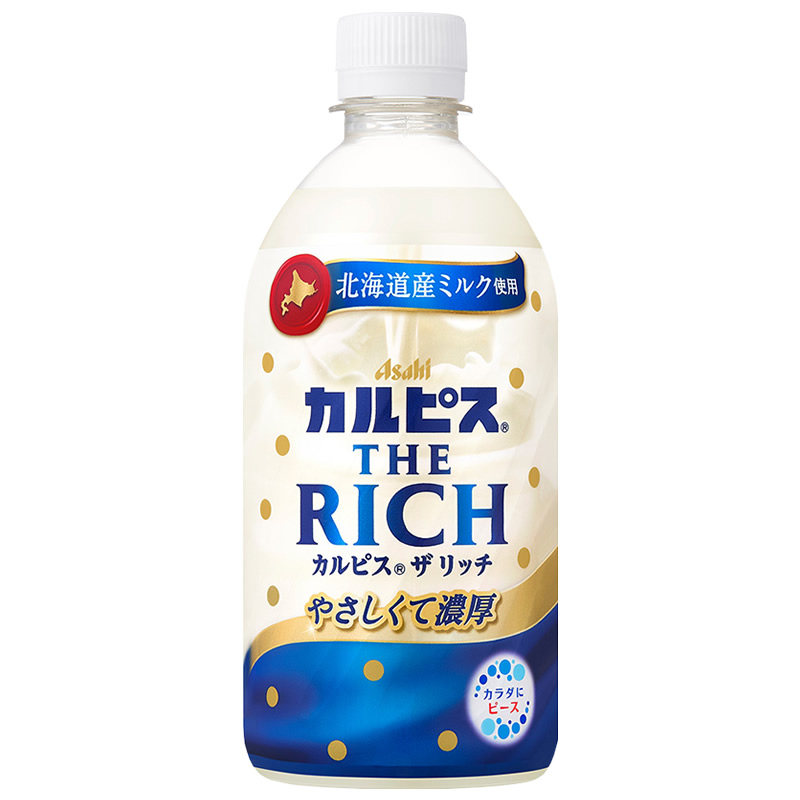 日本进口朝日可尔必思THE RICH浓厚风味乳酸菌风味饮料470ml*3瓶