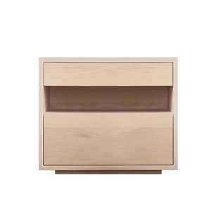 意式极简床头柜简约现代北欧原木色卧室床边收纳柜经济型储物柜