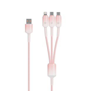 【华为mate80iPhone17pro必备】120W疾速冰晶一拖三编织数据线三合一快充适用于苹果全系列安卓华为小米