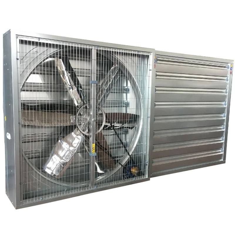 养殖场风机温室大棚支架厨房通风降温排风扇不锈钢板强力压风机