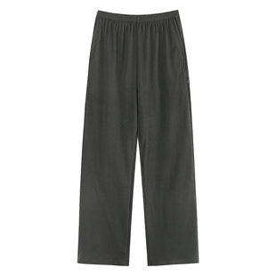 男士睡裤双面德绒磨毛秋裤加绒加厚直筒休闲裤加肥大码保暖家居裤