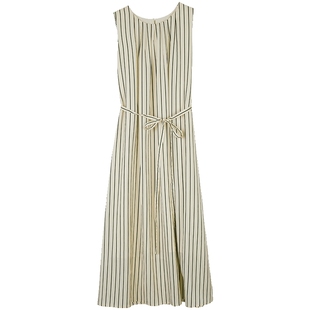 【醋纤系列】Lavinia撞色条纹背心连衣裙夏新款通勤气质长裙