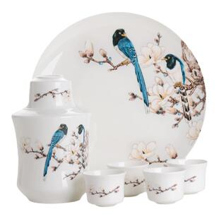 半斤陶瓷温酒器壶酒具套装烫酒热暖酒壶家用清酒黄酒白酒杯中国风