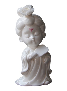 文艺风唐女摆件新中式茶桌摆件