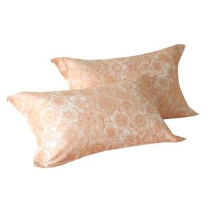 水星家纺对枕套60支长绒棉贡缎轻奢枕头套一对装全棉抑菌双人床品