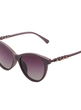 复古猫眼墨镜女紫色小脸防晒开车