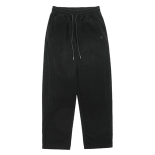 BD健美站肌理感直筒卫裤男纯色大码健身运动长裤男宽松弯刀裤子