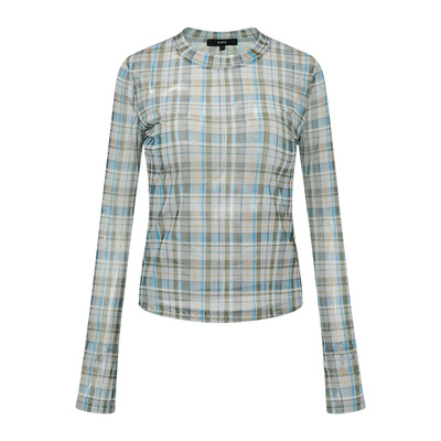 RAIVE复古格纹长袖T恤