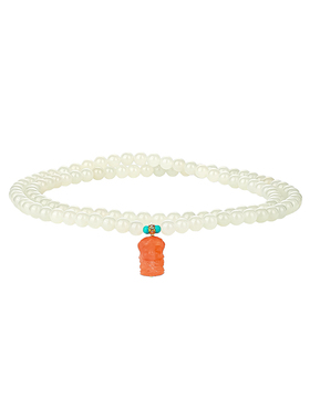 18K金和田玉度母观音手串女款