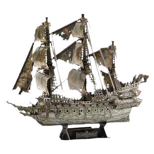 乐立方3D立体拼图飞翔的荷兰人海盗船 模型拼装高难度DIY船模成人
