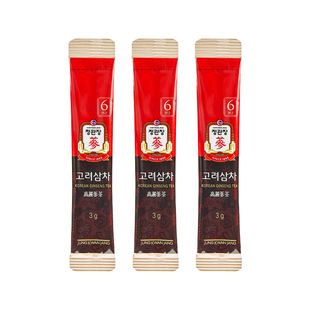 【天猫U先】韩国正官庄进口6年根红参高丽参茶3包养生滋补人参茶