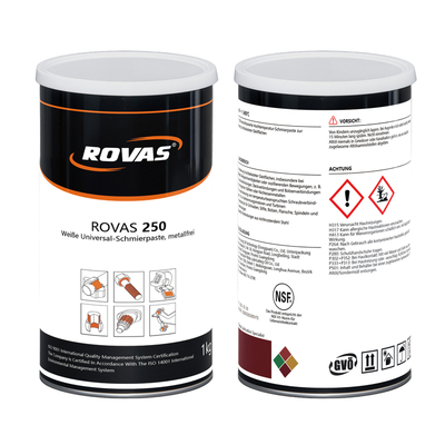 ROVAS250白色多用途润滑膏 模具顶针润滑脂 螺杆销钉螺栓法兰主轴