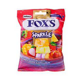 FOXS水晶糖80g星钻系印尼糖进口水果糖亲嘴糖校园解馋硬糖果零食