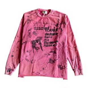 SAINT LOUIS破坏FW迷离之夜VTG美式高街水洗休闲长袖圆领卫衣男女