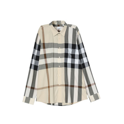 【自营】BURBERRY/博柏利男士格纹府绸长袖衬衫81054661
