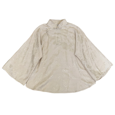 中式民国风丝麻提花春夏茶服上衣