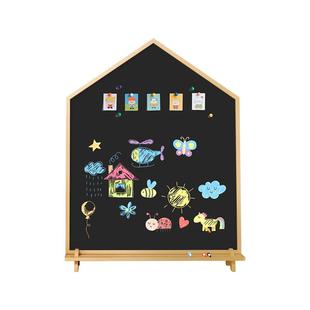 家用儿童磁性画板无尘磁力小黑板双面宝宝涂鸦绘画板支架式珐琅板