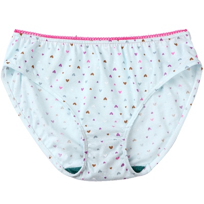 精梳棉印花中腰抗菌少女三角短裤