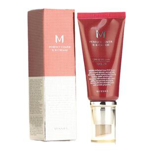 韩国Missha谜尚大红bb霜21号50ml裸妆防晒遮瑕保湿隔离红管bb持妆